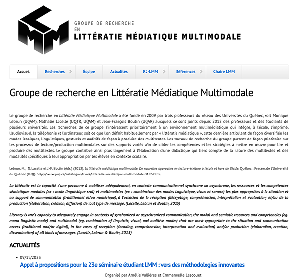 Aperçu (archive) du site litmedmod.ca